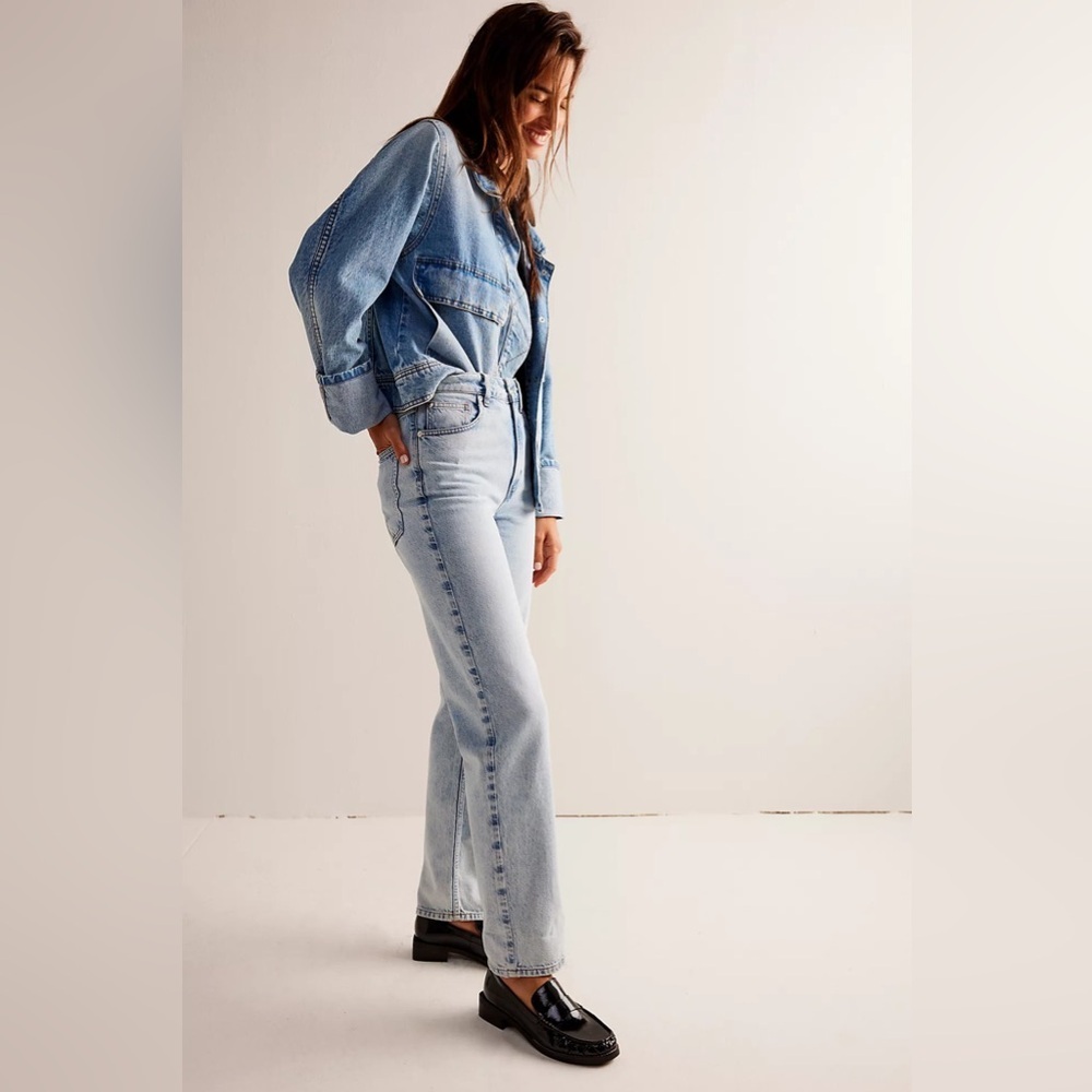 Free People We The Free Jeans Womens 29 The Pacifica High Rise Slim Straight - Picture 10 of 10